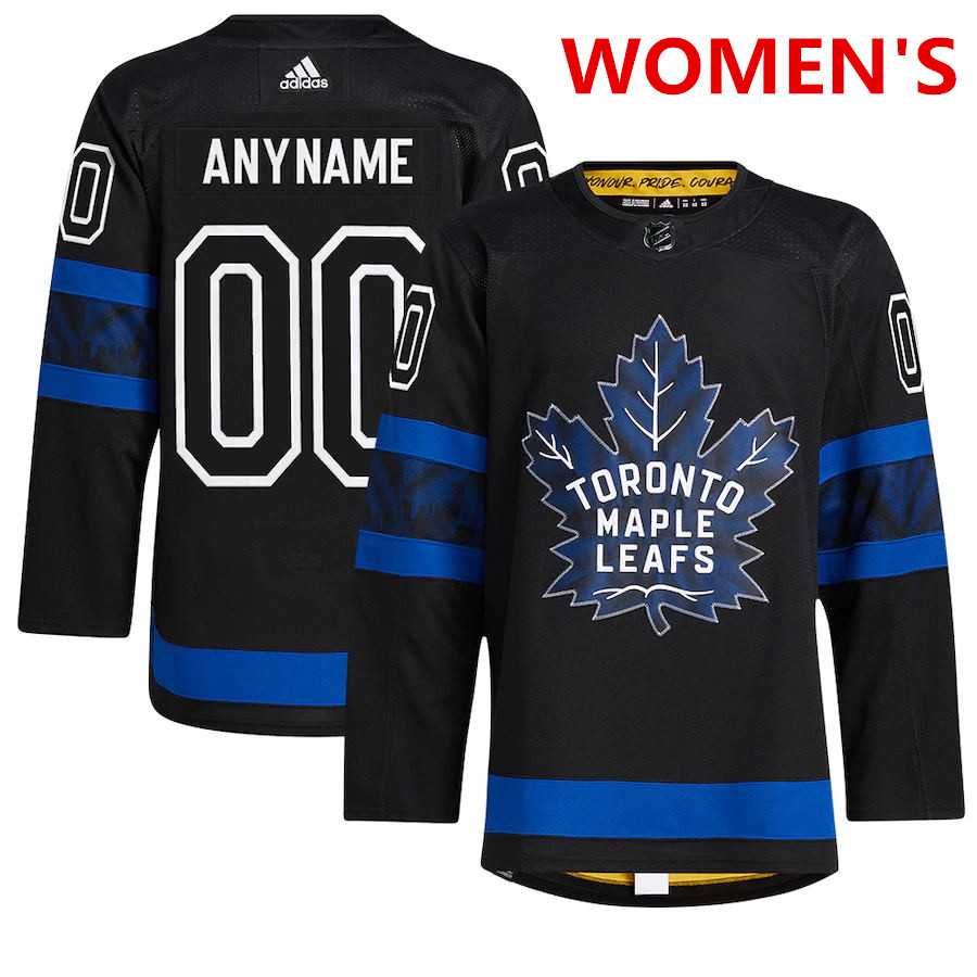 Womens Toronto Maple Leafs x drew house Black Alternate Custom adidas NHL Jerseys